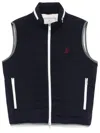 Brunello Cucinelli Gilet In Navy Blue With Front Two-way Zip Fastening In Blau