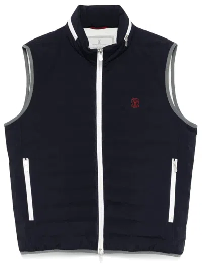 BRUNELLO CUCINELLI PADDED GILET - MEN'S - ELASTANE/NYLON/POLYAMIDE/GOOSE FEATHER