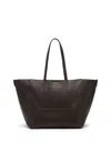Brunello Cucinelli Geometric Design Leather Tote Bag With Structured Silhouette