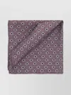 Brunello Cucinelli Geometric Jacquard Silk Foldable Scarf In Purple