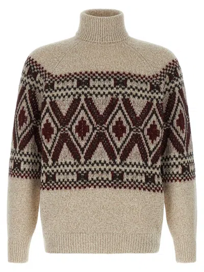BRUNELLO CUCINELLI BRUNELLO CUCINELLI 'GEOMETRIC JACQUARD' SWEATER