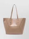 Brunello Cucinelli Geometric Panel Shoulder Bag With Top Handles In Neutral