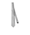 Brunello Cucinelli Silk Geometric Jacquard Tie In Pearl