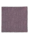Brunello Cucinelli Geometric-pattern Pocket Square In Purple