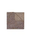 Brunello Cucinelli Geometric-pattern Silk Pocket Scarf In Brown