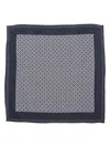Brunello Cucinelli Geometric-pattern Silk Scarf In Blue