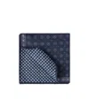 Brunello Cucinelli Geometric-patterned Silk Pocket Square In Blue