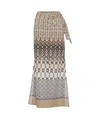 Brunello Cucinelli Women's Cotton Ethnic Print Gauze Sarong Skirt In Nude
