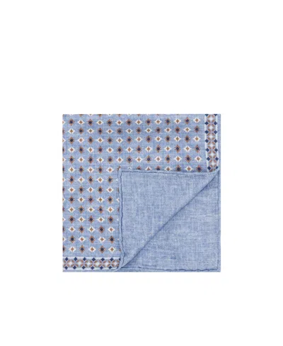 Brunello Cucinelli Geometric-print Silk Handkerchief In Blue