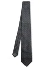 Brunello Cucinelli Geometric White/blue Tie