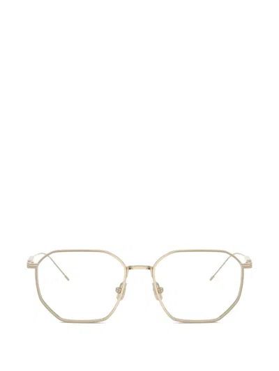 Brunello Cucinelli Geometric-frame Glasses In Gold