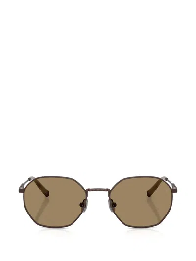 Brunello Cucinelli Geometric-frame Sunglasses In Brown