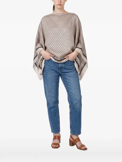 Brunello Cucinelli Geometric-pattern Blouse In Neutral