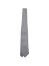 Brunello Cucinelli Geometric-pattern Silk Tie In Gray