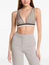 Brunello Cucinelli Geometric-pattern Top In Brown
