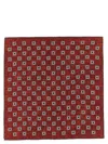 Brunello Cucinelli Geometric-patterned Silk Clutch In Red
