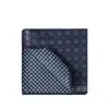 Brunello Cucinelli Geometric-patterned Silk Pocket Square In Blue