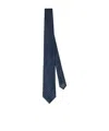 Brunello Cucinelli Geometric-patterned Silk Tie In Blue