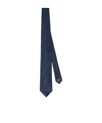BRUNELLO CUCINELLI GEOMETRIC-PATTERNED SILK TIE