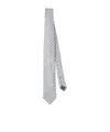 Brunello Cucinelli Geometric-patterned Silk Tie In Gray