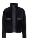 Brunello Cucinelli Grey Shearling Jacket With Two Front Welt Pockets With Zip In Gray