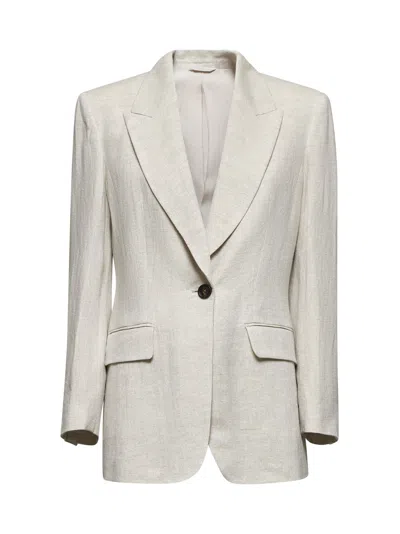 Brunello Cucinelli Giacca M/l In Beige