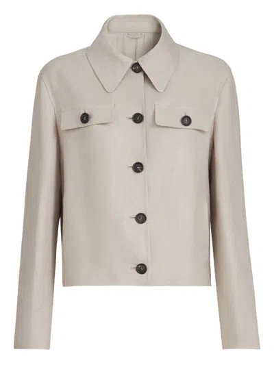 Brunello Cucinelli Giacca M/l In Neutral