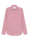 Brunello Cucinelli Gingham Shirt In Pink