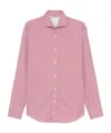 Brunello Cucinelli Gingham Shirt In Pink