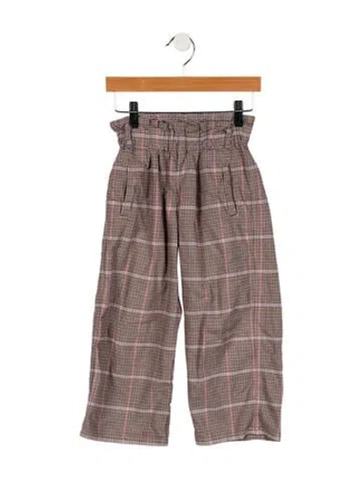 Pre-owned Brunello Cucinelli Babies' Girls' Wide Leg Pants In Pink