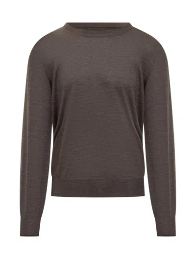 Brunello Cucinelli Giro Neck Knitwear Sweater In Moro