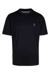 Brunello Cucinelli Cotton Jersey Crew Neck T-shirt With Logo In Black