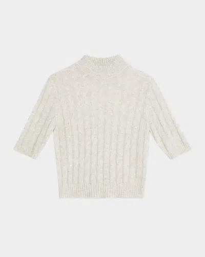 Brunello Cucinelli Glam Cable-knit Mohair Sweater In Multi
