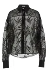Brunello Cucinelli Glistening Flora Embroidery Shirt In Black
