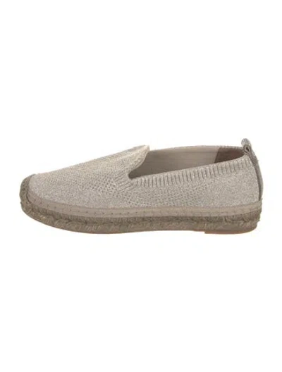 Pre-owned Brunello Cucinelli Glitter Accents Espadrilles In Metallic/neutrals