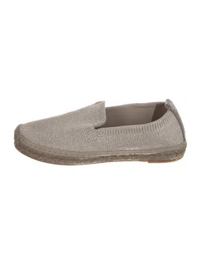 Pre-owned Brunello Cucinelli Glitter Accents Espadrilles In Metallic/neutrals