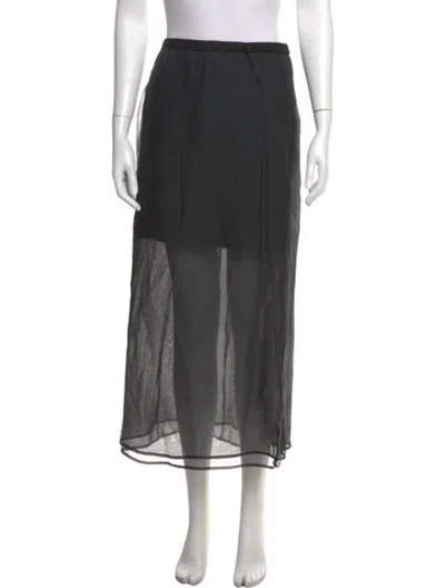Pre-owned Brunello Cucinelli Glitter Accents Long Skirt In Black