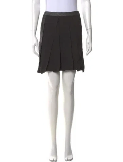 Pre-owned Brunello Cucinelli Glitter Accents Mini Skirt In Gray