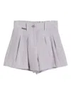 Brunello Cucinelli Glitter-detail Canvas Shorts In Purple
