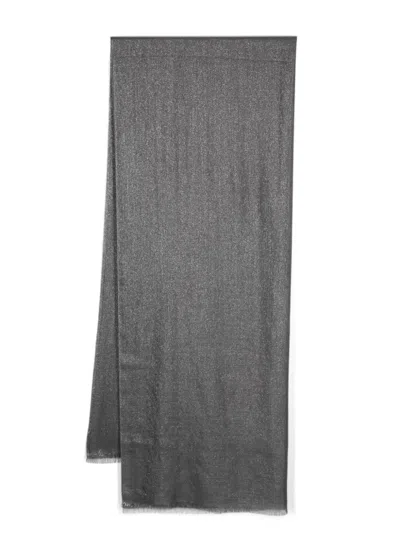 Brunello Cucinelli Glitter-detailed Scarf In Grey
