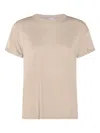 Brunello Cucinelli Short Sleeve Crewneck Knitwear With Sparkling Finish In Neutral