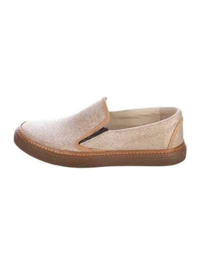 Pre-owned Brunello Cucinelli Glitter Sneakers In Gold