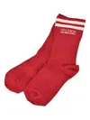 Brunello Cucinelli Glitter Socks In Red