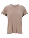 Brunello Cucinelli Lightweight Cashmere And Silk Sweater With Lurex Inserts In Brown