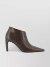 Brunello Cucinelli Pointed Ankle Boots With Glittery Heels In Brown