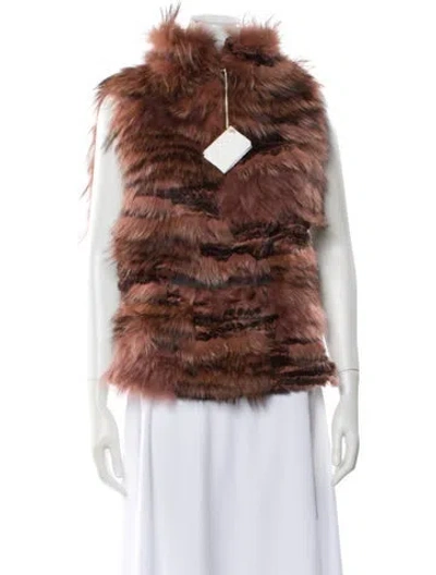 Pre-owned Brunello Cucinelli Goat Fur Fur Jacket W/ Tags In Brown