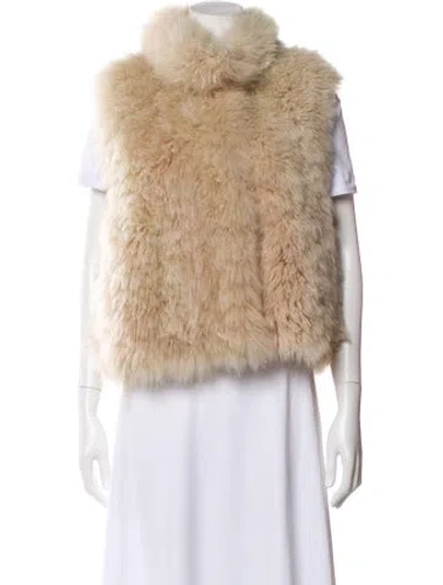 Pre-owned Brunello Cucinelli Goat Fur Vest In Neutral