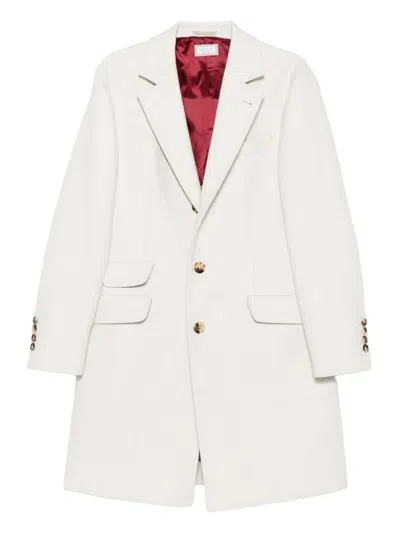 Brunello Cucinelli Men Water Resistant Cashmere Outerwear In White