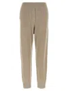 Brunello Cucinelli Ribbed Texture Elastic Waistband Trousers In Brown