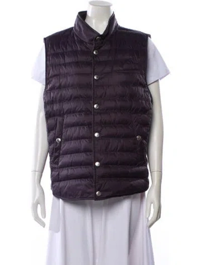 Pre-owned Brunello Cucinelli Goose Down Vest In Purple